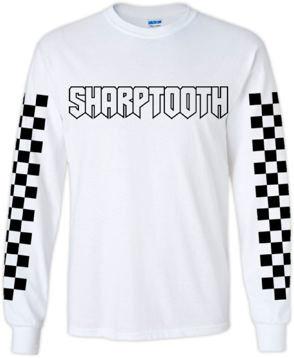 Chutzpah™ Vintage Brand Unisex Long Sleeve T-Shirt (White Logo